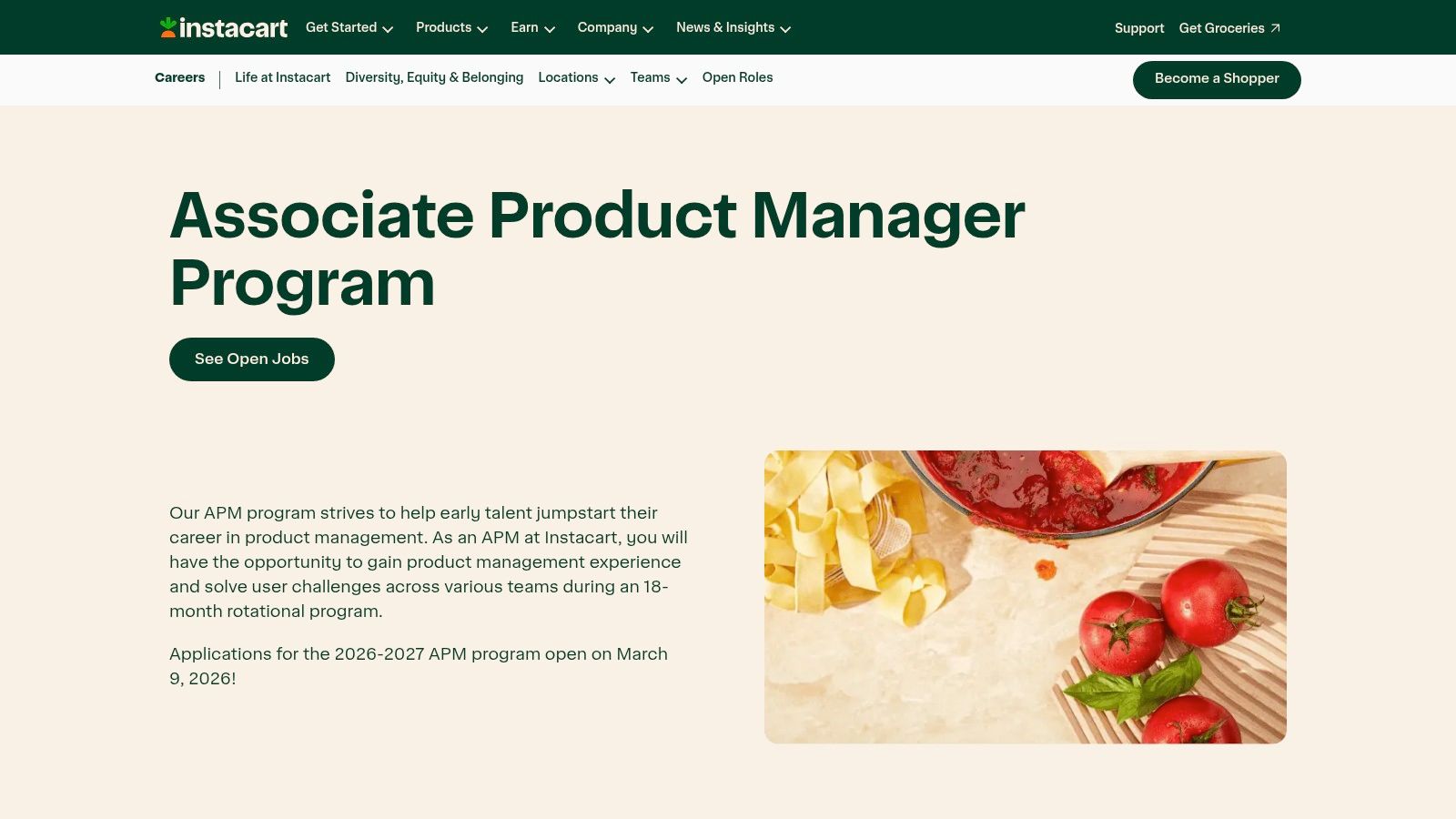Instacart Associate Product Manager (APM) Program